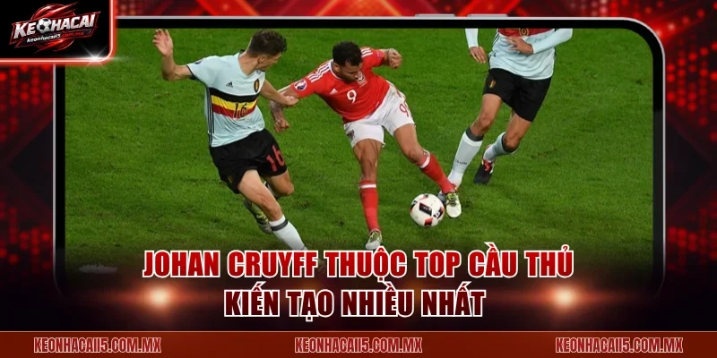 Johan Cruyff thuộc top cầu thủ kiến tạo nhiều nhất